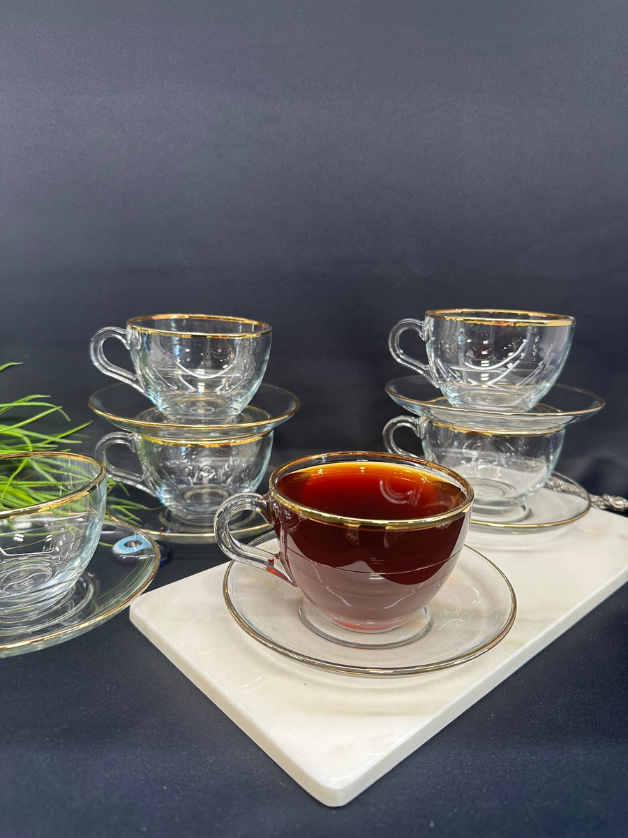 GRADENEVE Ensemble De 2 Tasses à Thé Dragon Phénix En Bronze Antique - Service Vintage