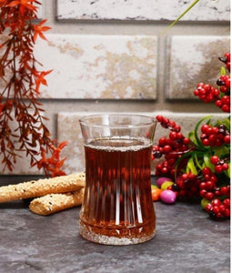 Paşabahçe Ensemble de 6 verre a thé et 6 sous verre