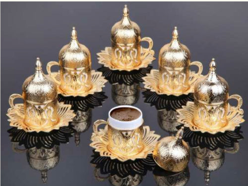 Ensemble de 6 tasses à café noire et