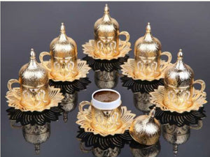 Ensemble de 6 tasses à café noire et