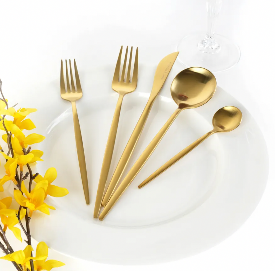 Karaca Ensemble d'ustensiles de table 60 pièces KARACA JUPITER GOLD MATTTE