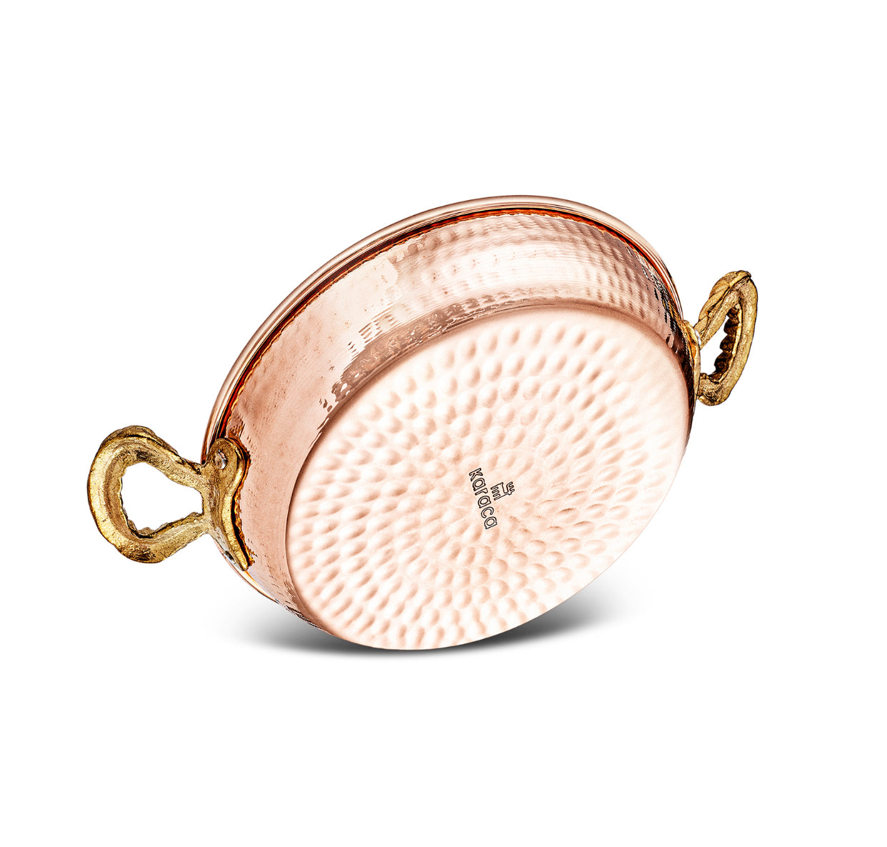 Poêle en cuivre haute conique étamée à la main de conception Poêle en cuivre haute conique étamée à la main de conception