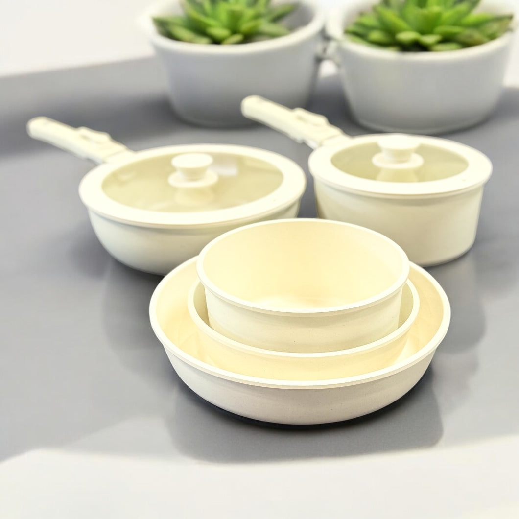 Ensemble de chaudrons en granit – Élégance et performance en cuisine