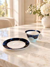 Charger l'image dans la galerie, Ensemble de 6 tasses et 6 soucoupes en fine porcelaine – 12 pièces