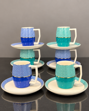 Charger l'image dans la galerie, Ensemble de 6 tasses et soucoupes Schafer – 12 pièces