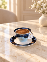 Charger l'image dans la galerie, Ensemble de 6 tasses et 6 soucoupes en fine porcelaine – 12 pièces