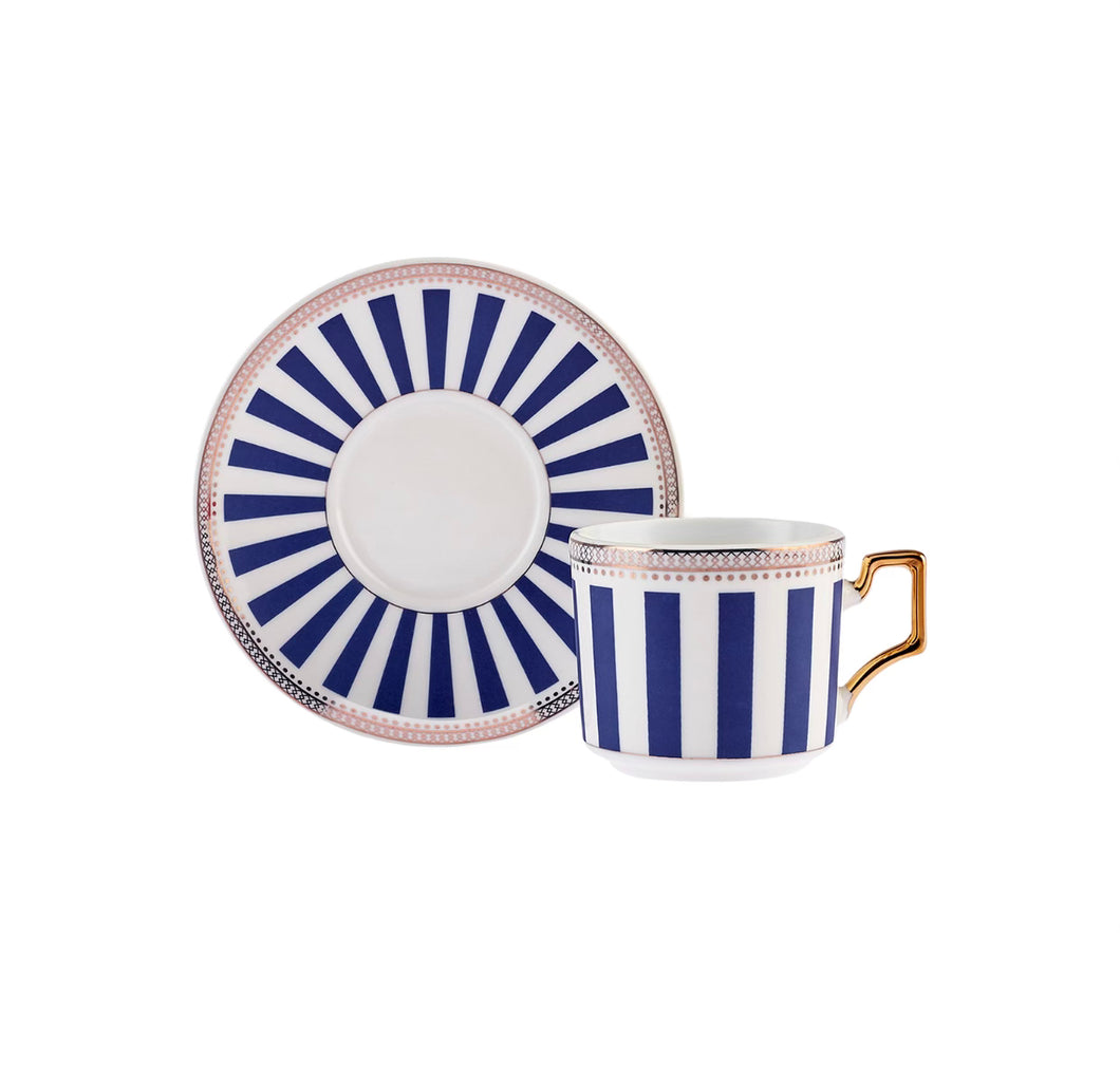 Karaca Duo de tasses à thé KARACA JOLLY BLUE BOLD LINE