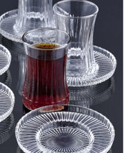 Charger l&#39;image dans la galerie, Paşabahçe Ensemble de 6 verre a thé et 6 sous verre