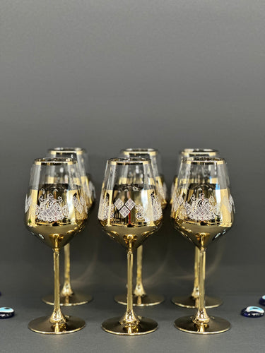 Ensemble de 6 verres sur pied