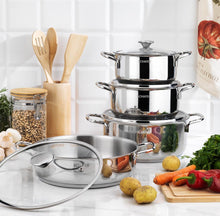 Charger l'image dans la galerie, atterie de cuisine Schafer Steel Storm – 8 pièces en acier inoxydable 18/10