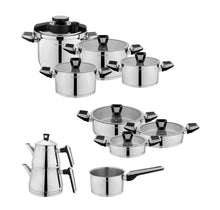 Charger l'image dans la galerie, Ensemble de cuisine Schafer Premium en acier inoxydable — 18 pièces -20%