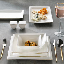 Charger l'image dans la galerie, Service de table Schafer Superfine Bone Fate – 56 pièces pour 12 personnes – Doré