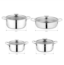 Charger l'image dans la galerie, atterie de cuisine Schafer Steel Storm – 8 pièces en acier inoxydable 18/10